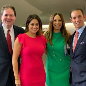 Florida Supreme Court Justice Robert Luck; DCBA Secretary Sabrina Puglisi, Florida Bar President Michelle Suskauer, Jude M. Faccidomo